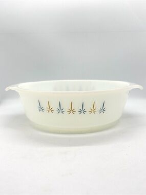 Fireking Anchor Hocking Candle Glow Round Casseole